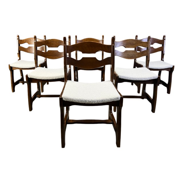 Vintage Brutalist Dining Chairs, 1960s, Set of 6 For Sale
