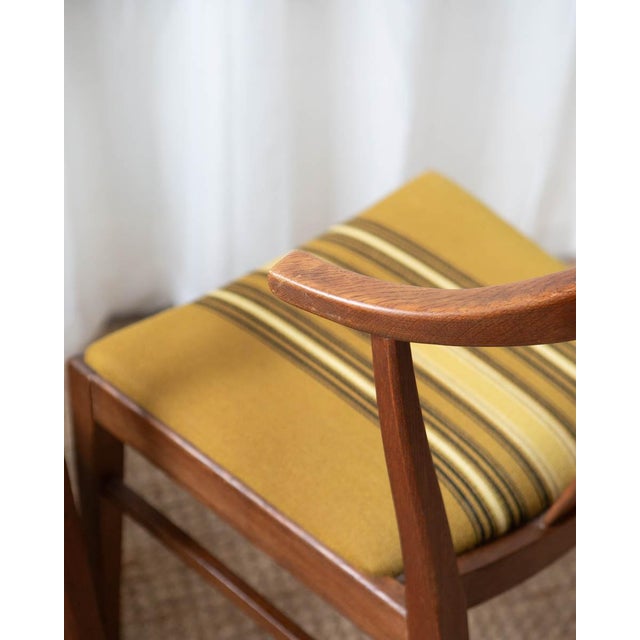 1970s Danish Wood and Wool Dining Chairs - Set of 4 For Sale - Image 13 of 16