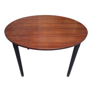 Wooden Dining Table with Extendable Round Top, 1950s For Sale