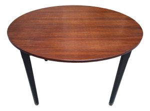 Wooden Dining Table with Extendable Round Top, 1950s