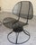 Metal Set of Four Homecrest “Casino” Swivel Rocker Chairs With Lazy Susan Table, Circa 1963-1966, Attributed For Sale - Image 7 of 16