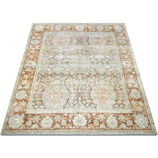 1940s Persian Kerman Rug For Sale In Los Angeles - Image 6 of 6