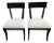 Pair Ethan Allen Hathaway Klismos Dining Side Chairs Zebra Print French Regency 1990s For Sale