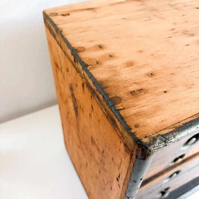 Wood Antique Delisle Machinist Tool Chest, Early 1900's Delisle Wood Tool Chest For Sale - Image 7 of 10