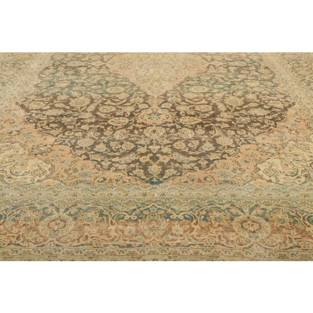 Antique Persian Tabriz Rug - 09'08 X 13'08 For Sale In Dallas - Image 6 of 11