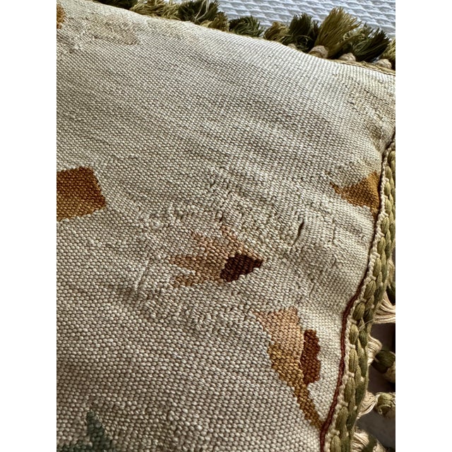 19th Century Aubusson Pillow With Passementerie Trim For Sale - Image 10 of 12