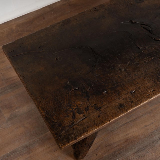 18th Century Rustic Portuguese Chestnut Console Table With Single Drawer For Sale - Image 6 of 18