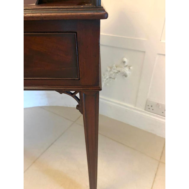 Antique Georgian Mahogany Tambour Top Cylinder Desk with Pull-Out Writing Slides, 1800s For Sale - Image 16 of 17