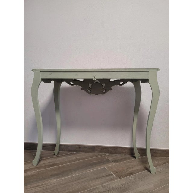 Lacquered Louis XV Style Entrance Console Table For Sale - Image 11 of 12