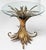 Italian Wheat Sheaf Low Table of Gilt Metal With Round Top of Glass For Sale - Image 4 of 9