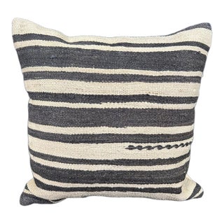 Turkish Hemp Pillow Cushion Natural Beige Black Cushion Cover 20x20 For Sale