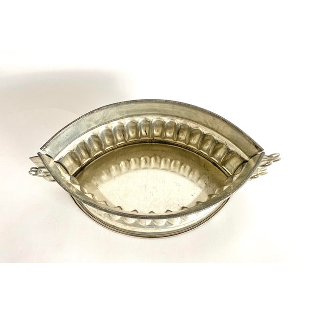 French Fluted Tin Game Pie Mould Oval Crust Pastry Pate Mold Chairish