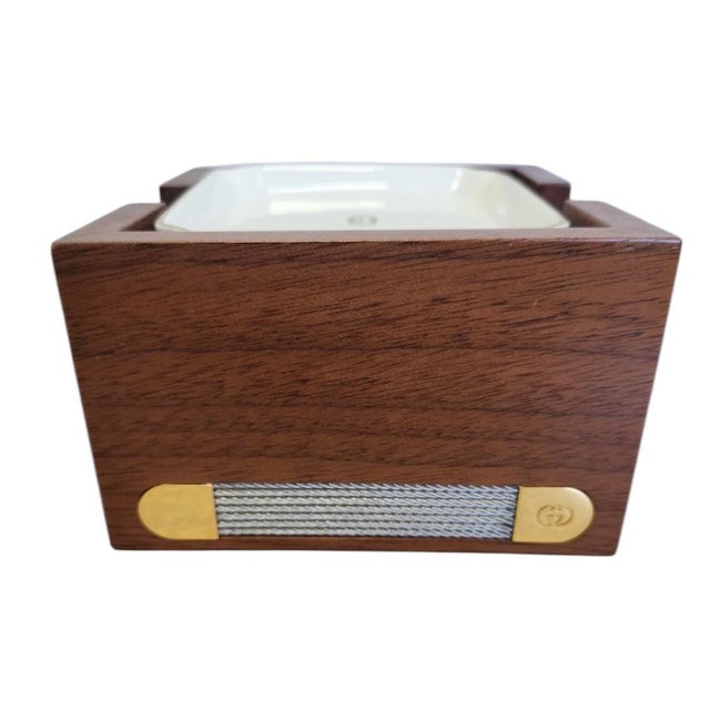 Italian Gucci Coasters With Holder Italy 1970's For Sale - Image 3 of 10