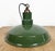 Industrial British Green Enamel Factory Pendant Lamp, 1960s For Sale - Image 11 of 17