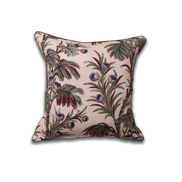 Mary Jane McCarty Designs Indienne Floral Print Pillow Cover For Sale - Image 4 of 4