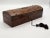 Antique English Figured Walnut Box, Lock & Key For Sale - Image 6 of 7