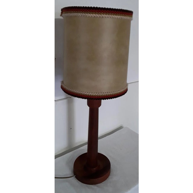Solid Teak Table Lamp, 1970s For Sale - Image 3 of 7
