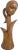 This Mid-Century Modern wood sculpture is a female bust attributeed by artist Jose P. Alcantara. It is crafted from teak...