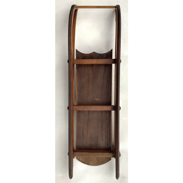 Brown Antique Sled With Hand Painted Dog For Sale - Image 8 of 8