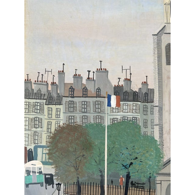 Armand Marie Guérin, Personnages sous le porche de l'église, Oil on Wood For Sale - Image 7 of 12