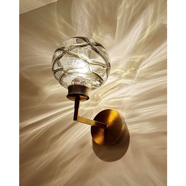 Metal Mid-Century Modern Murano Glass Sconces from Doria Leuchten, 1970s, Set of 2 For Sale - Image 7 of 18