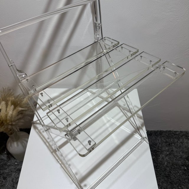 Sculptural Transparent Acrylic Bistro-Style Chair, 1970s For Sale - Image 10 of 15