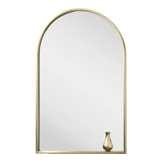 Portrait with Little Vase Mirror in Satin Brass by Elisa Giovannoni For Sale