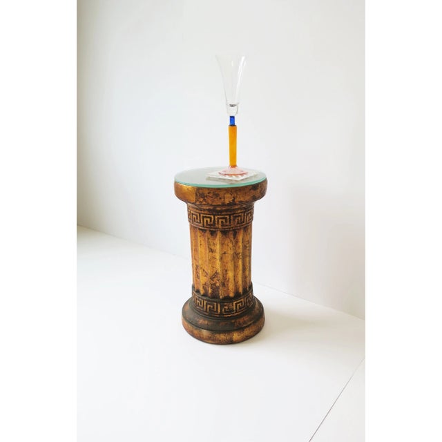 Column Pedestal Stand or Side Table in the Neoclassical Design For Sale - Image 4 of 13