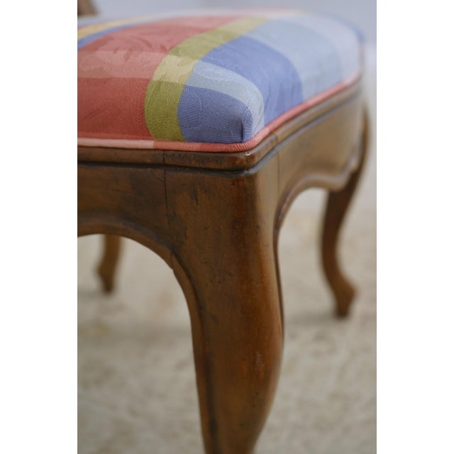 Set of 4 Baker Walnut French Provincial Chairs For Sale - Image 16 of 18