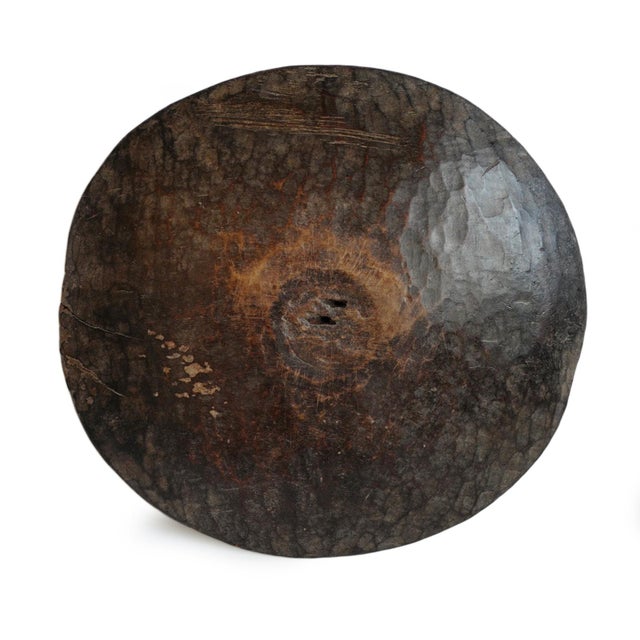 Beautiful antique Ethiopian tribal wood plate. Hand carved with unique details and design patterns. Rich aged and worn...