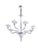 Murano Custom Contemporary Italian 8-Arm Seeded Murano Glass Chandelier With Silver Accents For Sale - Image 4 of 10