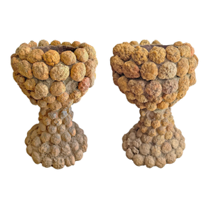 Pair of Early 20th Century American Folk Art Geode Planters