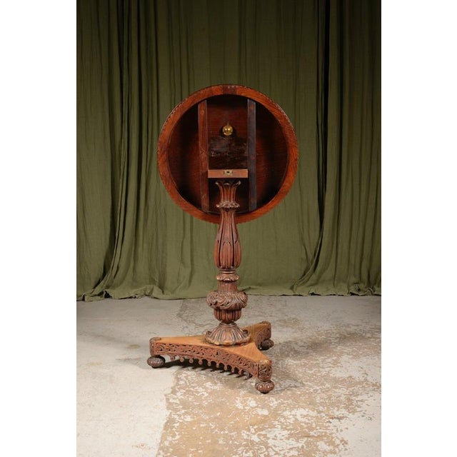 Anglo-Indian Rosewood Tilt Top Centre Table, 1860s For Sale - Image 6 of 9