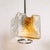 Mid-Century Hand-Blown Amber Murano Glass W/ Chrome Pendant Chandelier For Sale - Image 11 of 12