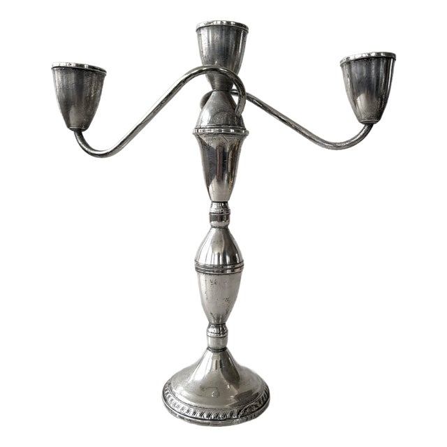 Antique Sterling Silver Candle Opera For Sale