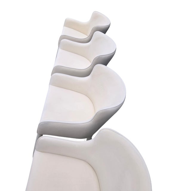 Rh Nicola Slope Fabric Dining Side Chairs (Set of 4) – Performance Velvet, Natural For Sale - Image 11 of 18