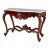 Italian Antique Carved Mahogany Console Table With Carrara Marble Top For Sale