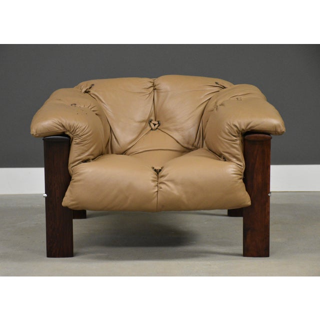 Mid-Century Modern Percival Lafer Leather and Jacaranda Lounge Chair For Sale - Image 3 of 11