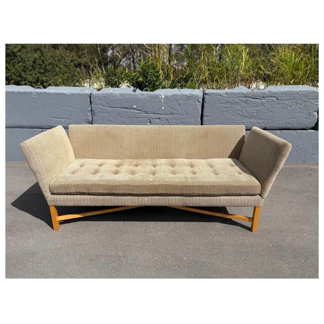 Designer Sofa With X-Base Stretcher For Sale - Image 9 of 16