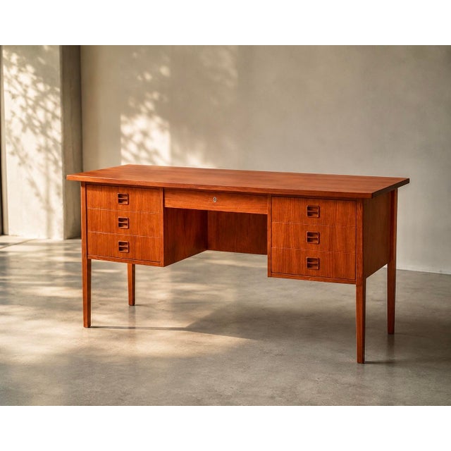 Danish Freestanding Executive Desk For Sale - Image 13 of 13