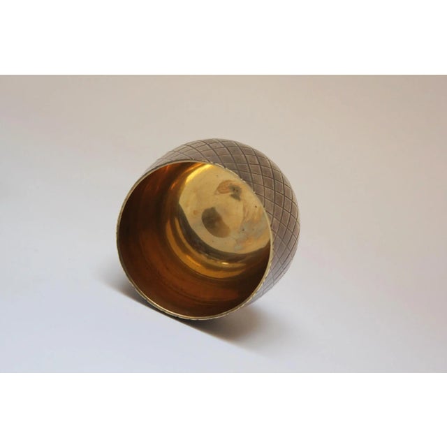 Vintage Hollywood Regency-Style Pineapple-Form Lidded Brass Jar For Sale - Image 12 of 13