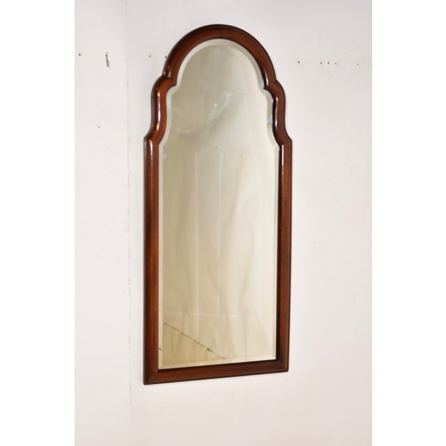 Solid mahogany Queen Anne style mirror, circa 1960's. This is a lovely frame, made of very high quality wood and...