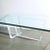 Glass Mid-Century Modern Minimalist Geometric Lucite and Glass Cocktail Table For Sale - Image 7 of 9