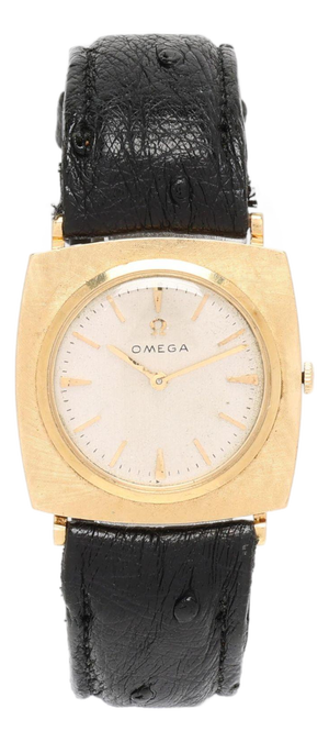 Vintage Omega D6660 27mm 18k Gold Cushion Manual Watch Watch