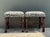 Vintage Carved Wood Low Stools - A Pair For Sale - Image 4 of 12
