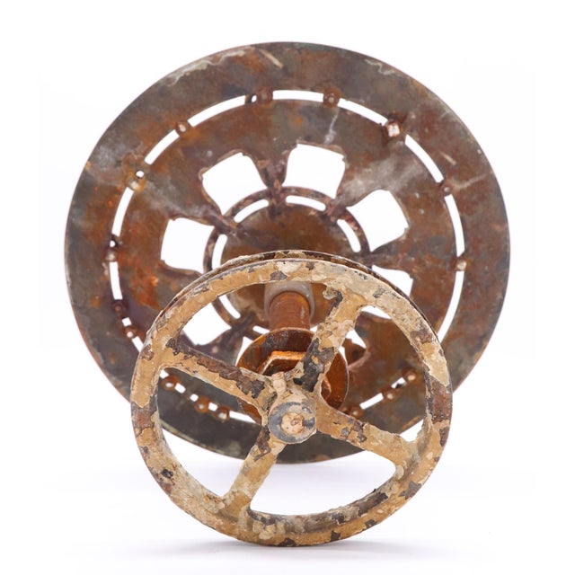 Antique Mechanical Brass Elevator Floor Indicator Dial For Sale - Image 4 of 6