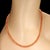 Ajd 17 Inch Peachy Orange Delicate 5mm Pearl Necklace For Sale - Image 4 of 5