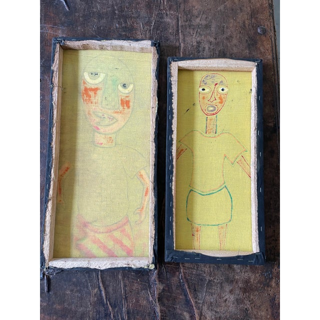 Collection of African Post Modern Picasso Style Portrait Paintings - a Set of 2 For Sale In Chicago - Image 6 of 10