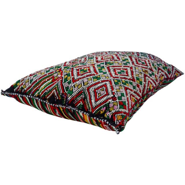 Mid 20th Century Diamond-Patterned Moroccan Pillow For Sale - Image 5 of 8
