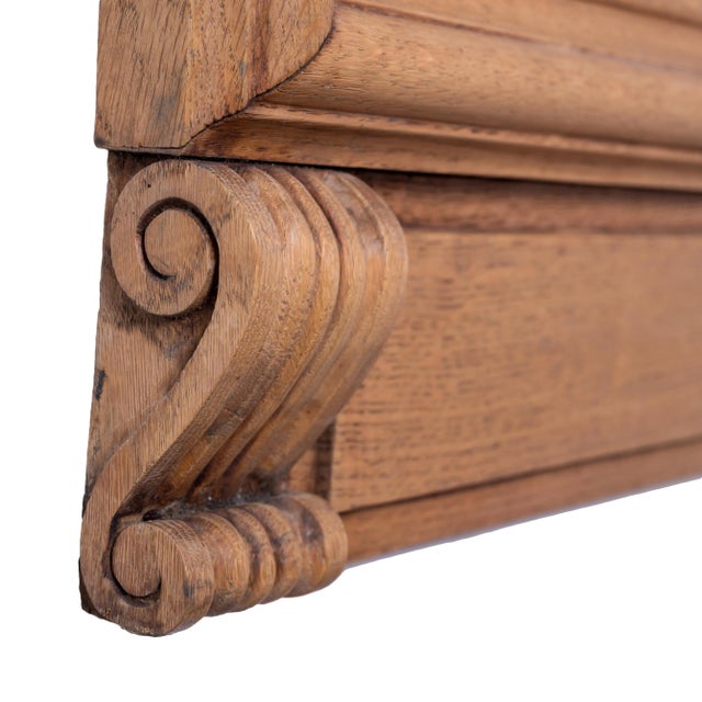 Wood French Neoclassical Style Limed Oak Trumeau Mirrors, 19th Century - a Pair For Sale - Image 7 of 9